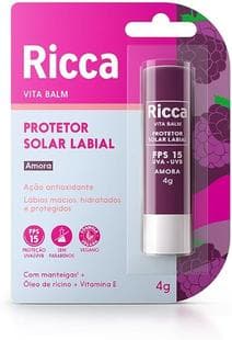 Imagem da oferta PROTETOR SOLAR LABIAL RICCA FPS15 AMORA BLISTER