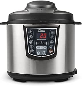 Imagem da oferta Panela de Pressão Elétrica 6L Digital, Inox/Preto, 110v, Midea