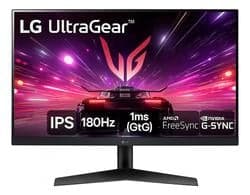 Imagem da oferta Monitor Gamer LG UltraGear 24” 24GS60F-B IPS Full HD 180Hz 1ms (GtG) NVIDIA® G-SYNC® AMD FreeSync™ HDR10 sRGB 99% HDMI DisplayPort
