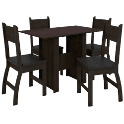 Imagem da oferta Conjunto Mesa com 4 Cadeiras Milano Poliman Móveis