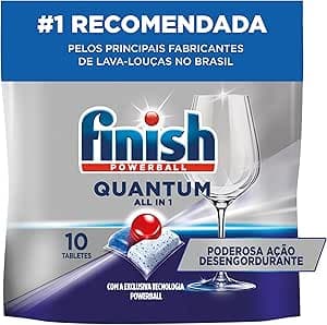 Imagem da oferta Detergente para Lava Louças em tabletes Finish Quantum All in 1 com 10 unidades