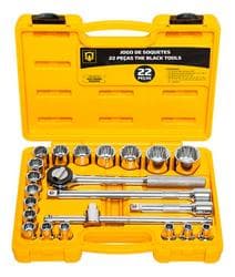 Imagem da oferta Jogo De Soquetes Encaixe 1/2'' 22 Peças Maleta Completo Cor Amarelo
