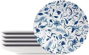 Imagem da oferta Kit Prato Sobremesa Tramontina Floral em Porcelana Decorada 19 cm 06 Peças