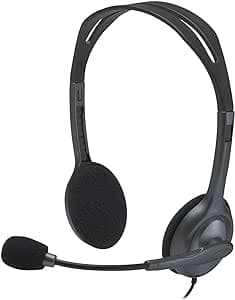 Imagem da oferta Headset com fio Logitech H111 com Microfone com Redução de Ruído e Conexão 3,5mm
