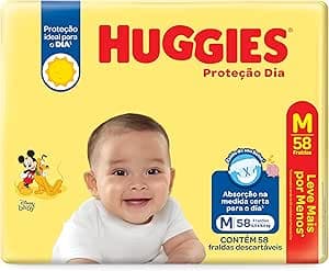 Imagem da oferta Huggies Fralda Proteção Dia Tam. M - 58 fraldas