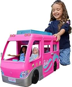 Imagem da oferta Barbie Estate Conjunto de Brinquedo Trailer dos Sonhos com 7 áreas de brincadeiras e mais de 60 peças, para crianças a partir de 3 anos