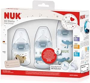 Imagem da oferta NUK Kit Mamadeira Starter Fc 90 Ml S1/ 150 Ml S1/ 300 Ml S2 Boy - Colorido