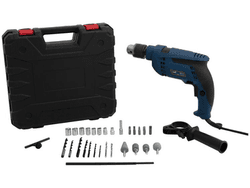 Imagem da oferta Furadeira De Impacto Nell 650w Velocidade Variável E Reversível 1/2” Com Maleta 27 Peças Mb7130