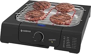 Imagem da oferta Churrasqueira Grill Eletrica Cadence Short, 1200W, Preto, 220V, GRL805
