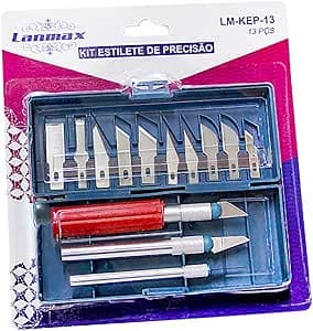 Imagem da oferta Kit Estilete Bisturi de Precisão 16 Peças Tipo Bisturi com Estojo Magnético Artesanato Artesão Modelismo Aeromodelismo