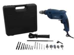 Imagem da oferta Furadeira de Impacto Nell 400W Velocidade Variável e Reversível 3/8” com Maleta 19 Peças MB7135