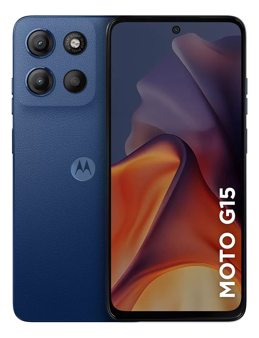 Imagem da oferta Smartphone Motorola Moto G15 - 128gb 12gb (4gb Ram+8gb Ram Boost) E Camera 50mp Com Ai E Night Vision Bateria De 5200 Mah Tela Fhd+ 6.7 Com Superbrilho Nfc Azul Escuro