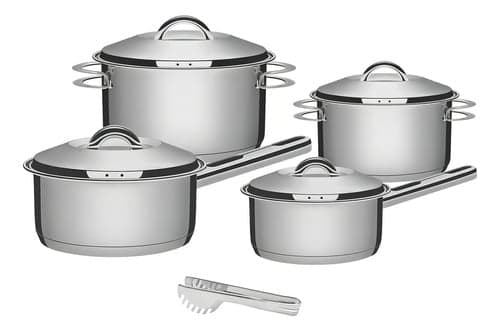 Imagem da oferta Jogo De Panelas Tramontina Aço Inox Solar 4 Peças + Pegador