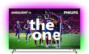 Imagem da oferta Smart TV 55" 4K 120 Hz Philips THE ONE 55PUG8808/78, Google TV, Ambilight, P5, DTS Play-Fi, Freesync, Dolby Vision Atmos, 40 WRMS