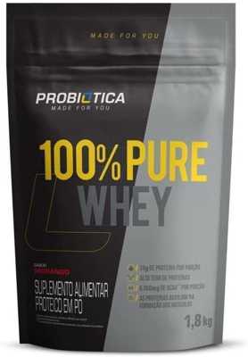 100% Pure Whey Refil (1,8kg) - Morango