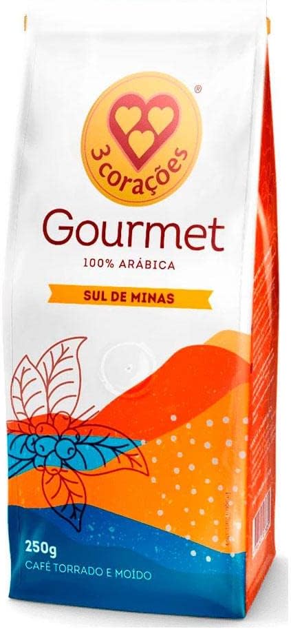 3 Corações Café Torrado e Moído Intenso DarkRoast Pacote de 250g