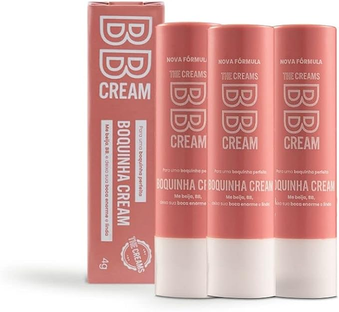 3 Lip Balm Boquinha Cream- Hidratante Labial com ácido hialurônico