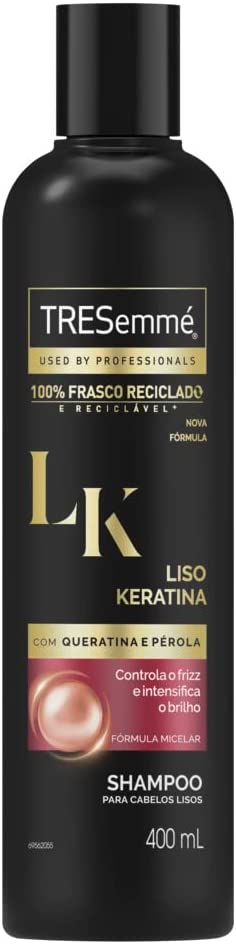 Shampoo Tresemme Liso Keratina 400 ML, TRESemmé, Branco