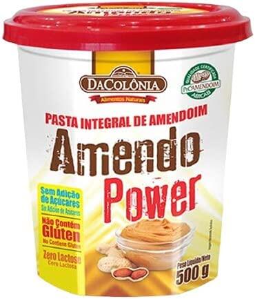 DaColônia Amendopower - Pasta De Amendoim Integral, Zero, 500G