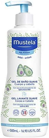 Mustela Gel Lavante Suave com Abacate Orgânico 500ml - Sabonete Líquido Corpo e Cabelo para bebês, 93% de ingredientes de origem natural, Fórmula Biodegradável - Mustela Bebê e Criança