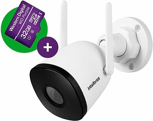 Câmera de Vídeo Wi-Fi Full HD iM5 SC com cartão MicroSD 32GB Branco Intelbras