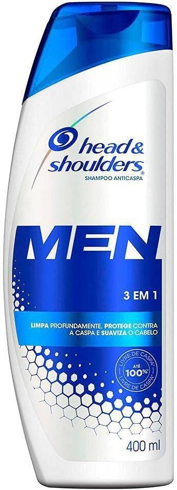 Head & Shoulders - Shampoo Anticaspa Masculino 3 em 1, Protege Contra a Caspa, Shampoo Masculino Hidratante, 400 ml​