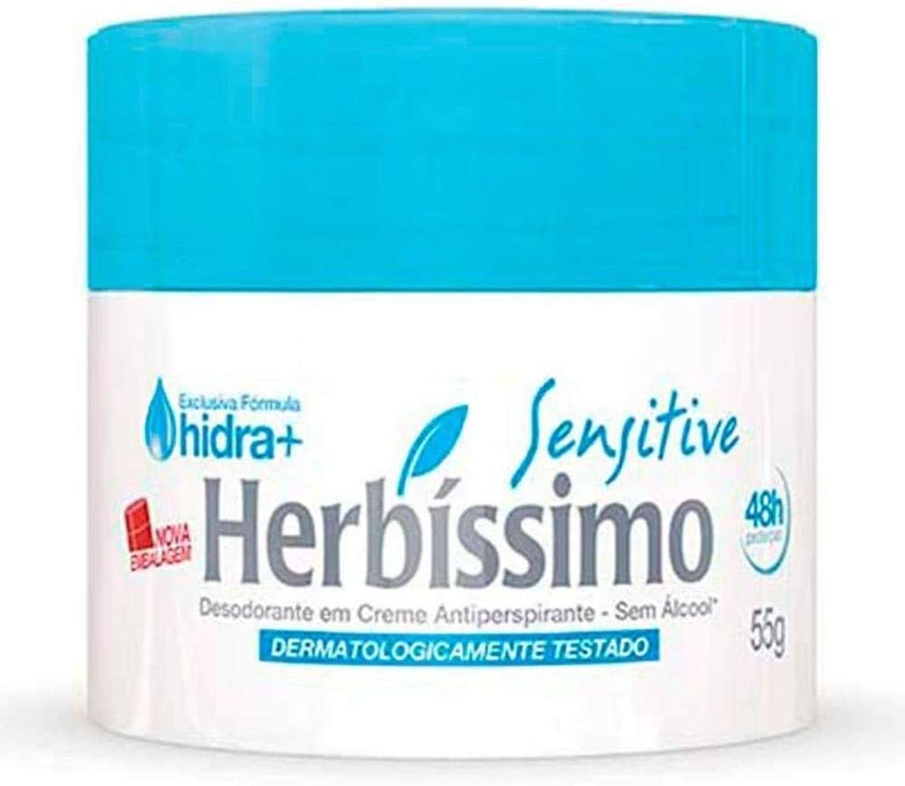 Desod. Creme Herb. Sensitive 55 Gr, Herbissimo