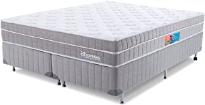 Cama Box Queen Colchão Molas Ensacadas Viscoelástica Espuma Nasa Ortopédico D33 com Pillow - Bf Colchões