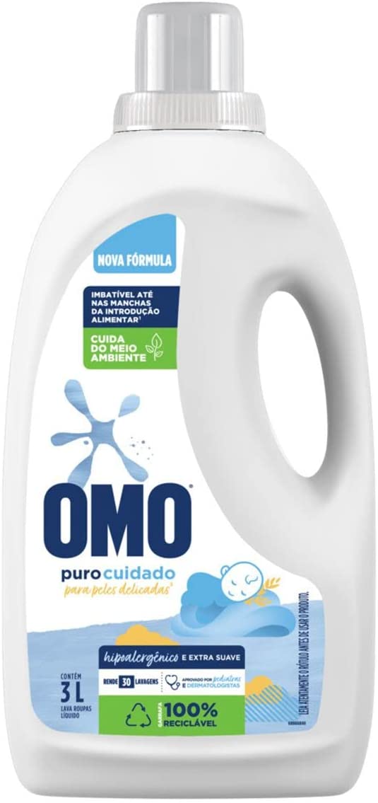 Sabão Líquido Omo Puro Cuidado 3L