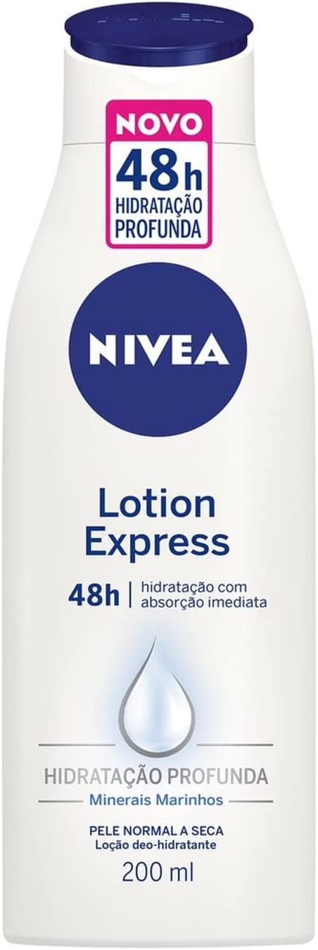 NIVEA Loção Hidratante Corporal Lotion Express - Loção Hidratante com textura leve que hidrata profundamente, protege do ressecamento e auxilia na regeneração da pele - 200ml