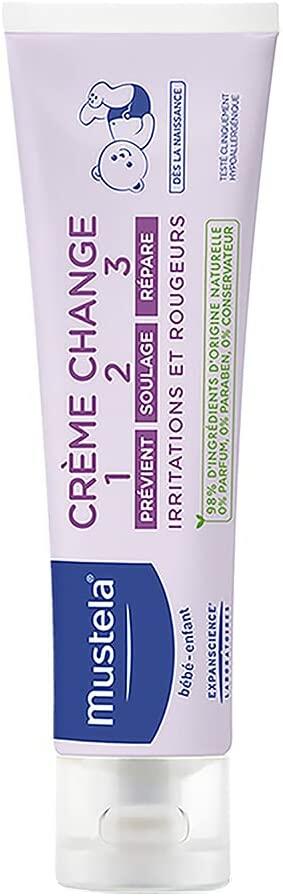 Mustela Creme Preventivo de Assaduras Vitaminado 1>2>3 100ml - Pomada antiassaduras para Bebês com tripla ação e 98% de ingredientes de origem natural - Mustela Bebê e Criança