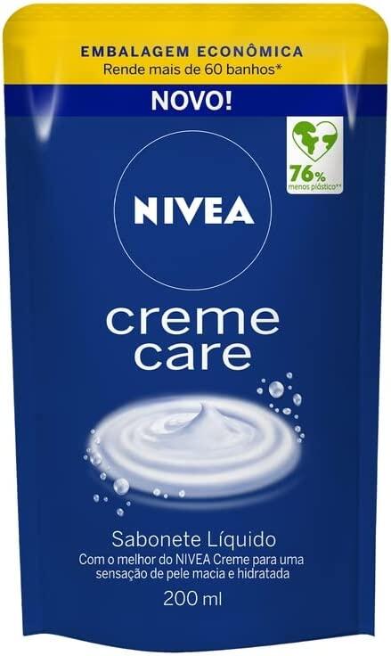 NIVEA Sabonete Líquido Refil Creme Care 200ml - Sensação de pele intensamente hidratada com o melhor do NIVEA Creme