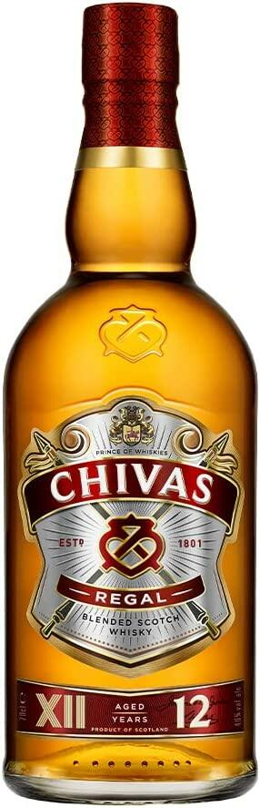 Whisky Chivas Regal 12 anos, 750 ml, Dourado