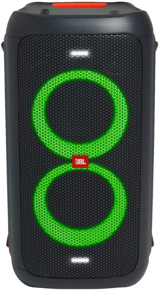 Caixa de Som Amplificada JBL Party Box 100 Bluetooth e Luzes LED, 160W, Preto