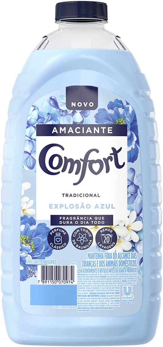 Amaciante Diluído Comfort Tradicional Explosão Azul 1.8L, Comfort