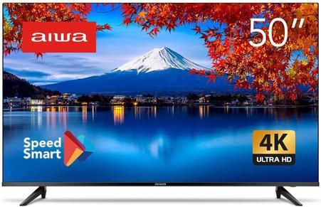 SmartTV Aiwa 50” 4K, Borda Ultrafina, HDR10, Dolby Áudio - AWS-TV-50-BL-01 TV 50