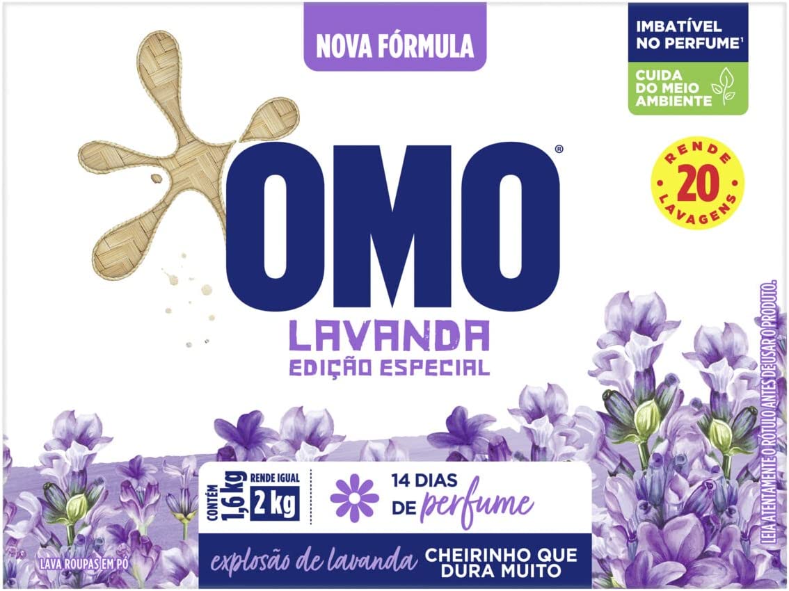 Sabão em Pó Omo Lavanda Edição Especial 1.6Kg, Omo