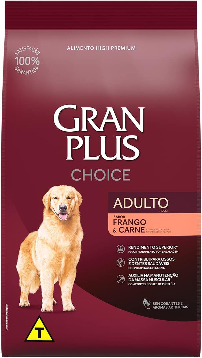 Ração GranPlus Choice Frango e Carne Cães Adultos 10,1 kg