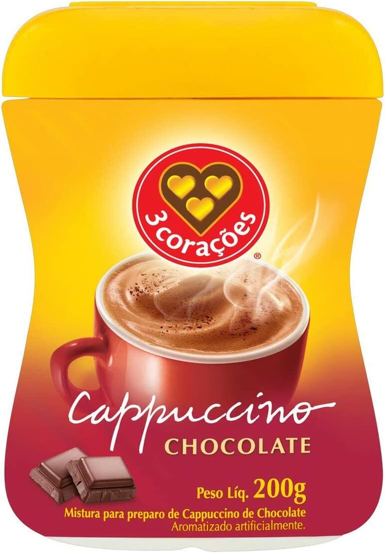 Cappuccino, Chocolate, Pote, 200g, 3 Corações