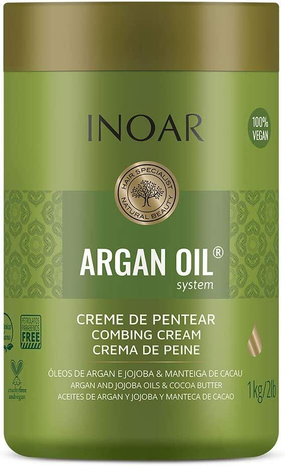Inoar Creme para Pentear Argan Oil Hidratante 1 kg, Inoar