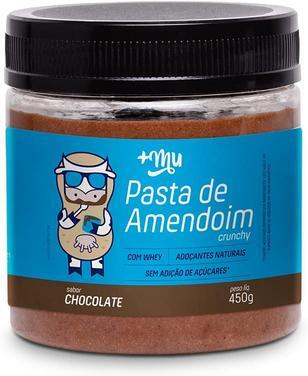 Creme de Amendoim C/ Whey - Crunchy Chocolate (450G), Mais Mu