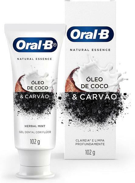 Creme Dental Oral-B Natural Essence Com Óleo de Coco e Carvão 102g