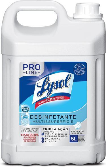 LYSOL, Desinfetante Líquido Lysol Pro Line Pureza do Algodão 5L