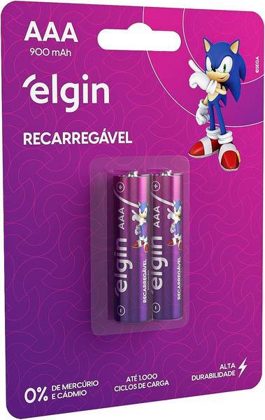 Pilha recarregável Aaa 900mah com 2 unidades Elgin