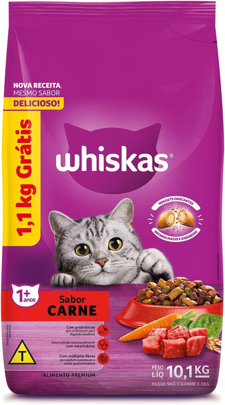 Ração Whiskas Carne Gatos Adultos 10.1 kg