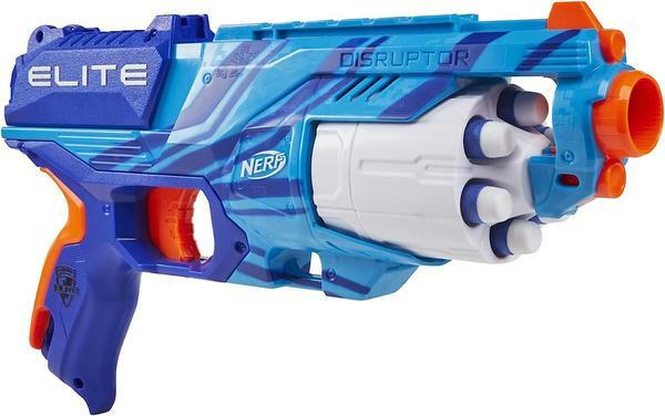 NERF Lança Dardos Elite Disruptor Azul, com Tambor Giratório para 6 Dardos - F2698 - Hasbro - Exclusivo Amazon