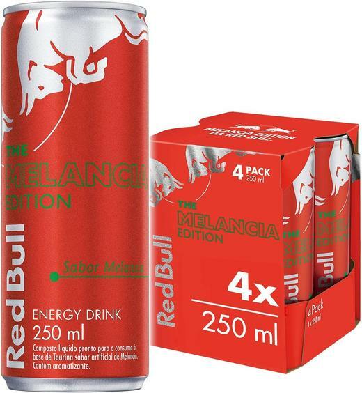 Red Bull Melancia - Bebida energética, 250 ml, pacote de 4 latas