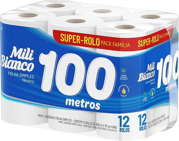 Mili Papel Higiênico Bianco Neutro 12 Rolos