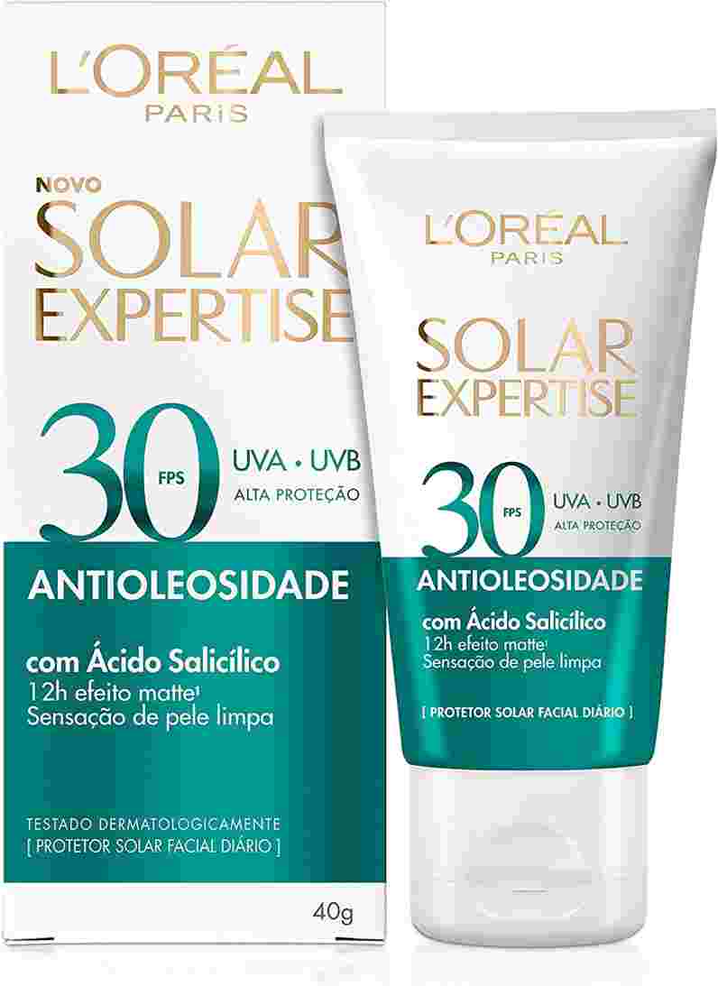 Protetor Solar Facial L'Oréal Paris Solar Expertise Antioleosidade Fps30 40G,