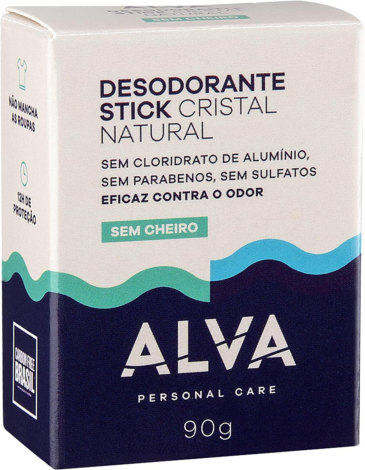 Desodorante Cristal Natural 90g Refil - Alva